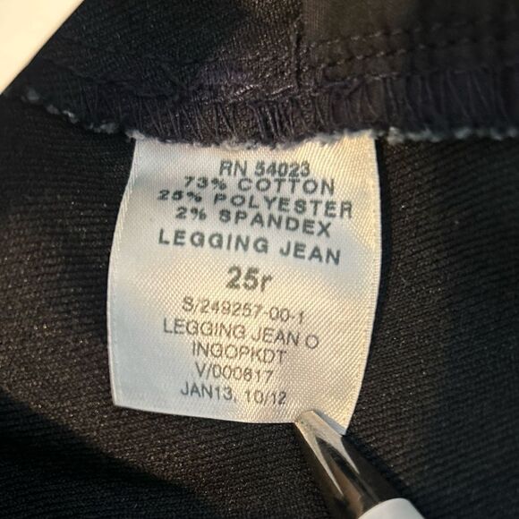 Gap Skinny Legging Jean Raindrop Print Dark Blue Size 25 - Picture 10 of 10